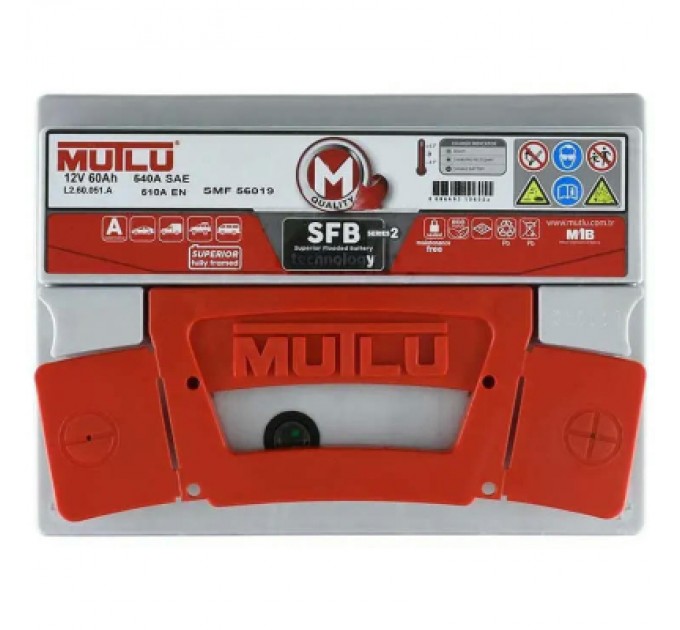 MUTLU Акумулятор автомобільний MUTLU 6СТ-60 (0) SFB L2.60.051.A