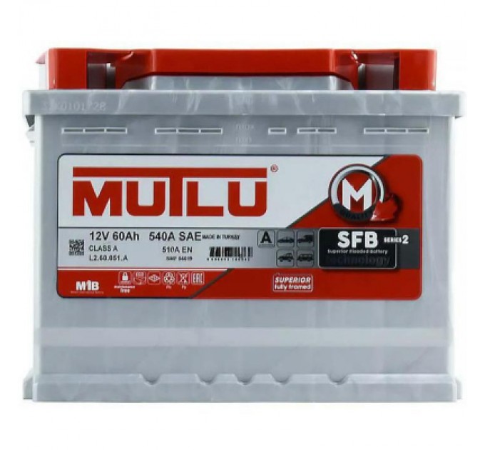MUTLU Акумулятор автомобільний MUTLU 6СТ-60 (0) SFB L2.60.051.A