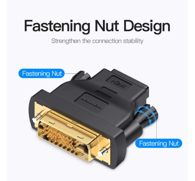 Vention Адаптер Vention HDMI - DVI V 1.4 (F/M), Black (ECDB0)