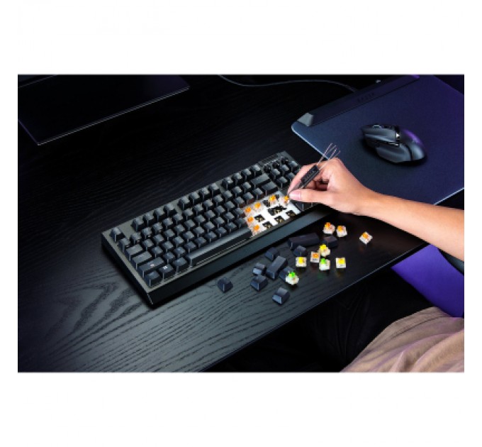 Razer Клавіатура Razer BlackWidow V4 Low-Profile TKL Wireless/Bluetooth/USB Green switch UA Black (RZ03-05450500-R3M1)