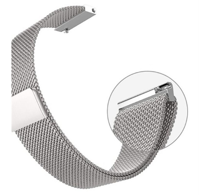BeCover Ремінець BeCover Milanese Style для Amazfit Stratos (22mm)/Stratos 2/2S/3/Amazfit GTR 2/Amazfit GTR 47mm/Amazfit GTR Lite 47mm/Amazfit Nexo/Amazfit Pace/Amazfit GTR 3 Pro Silver (707731)