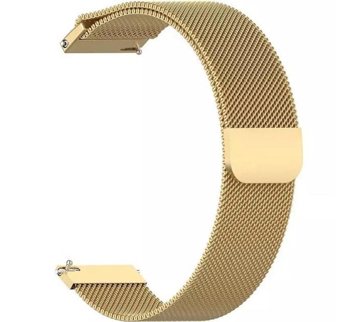 BeCover Ремінець BeCover Milanese Style для Xiaomi Amazfit Bip (20mm) Lite/Bip S Lite/GTR 42mm/GTS/TicWatch S2/TicWatch E/GTS 3/GTS 2 mini Gold (707682)
