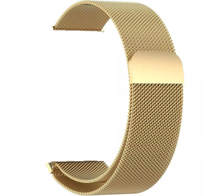 BeCover Ремінець BeCover Milanese Style для Xiaomi Amazfit Bip (20mm) Lite/Bip S Lite/GTR 42mm/GTS/TicWatch S2/TicWatch E/GTS 3/GTS 2 mini Gold (707682)