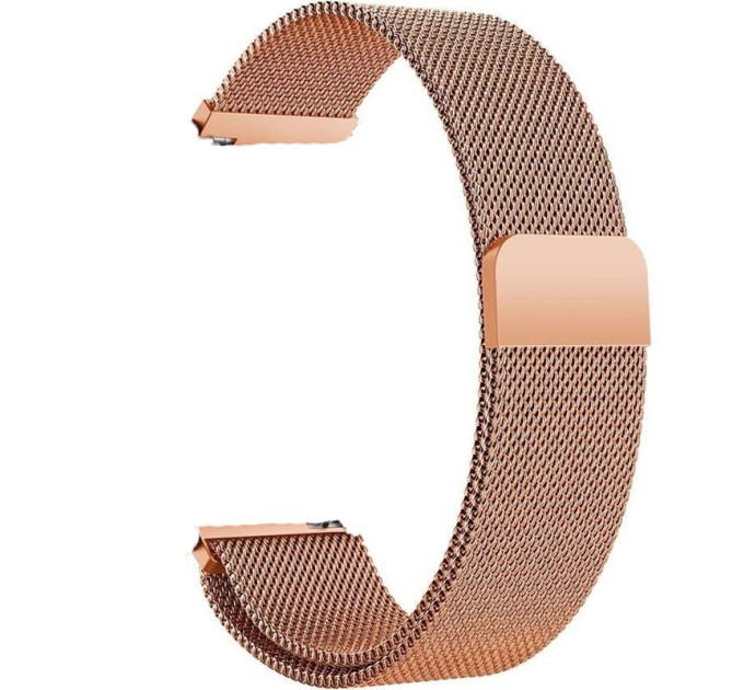 BeCover Ремінець BeCover Milanese Style для Xiaomi Amazfit Bip (20mm) Lite/Bip S Lite/GTR 42mm/GTS/TicWatch S2/TicWatch E/GTS 3/GTS 2 mini Rose Gold (707684)