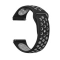 BeCover Ремінець BeCover Nike Style для Samsung Galaxy (20mm)/Watch 5/ Watch 4 40/44mm/Watch 4 Classic 42mm/Watch Active/Active 2 40/44mm/Watch 3 41mm/Gear S2/Classic/Gear Sport Black-Grey (705693)