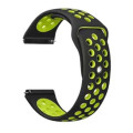 BeCover Ремінець BeCover Nike Style для Samsung Galaxy (20mm)/Watch 5/ Watch 4 40/44mm/Watch 4 Classic 42mm/Watch Active/Active 2 40/44mm/Watch 3 41mm/Gear S2/Classic/Gear Sport Black-Yellow (705697)
