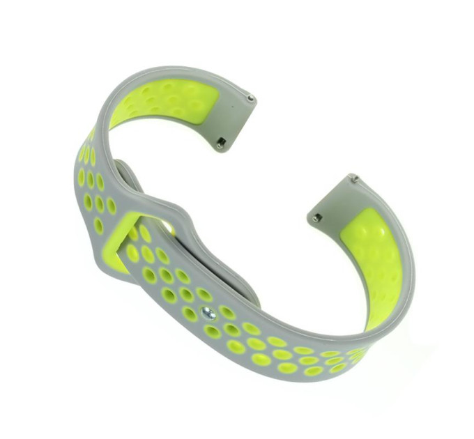 BeCover Ремінець BeCover Nike Style для Samsung Galaxy (20mm)/Watch 5/ Watch 4 40/44mm/Watch 4 Classic 42mm/Watch Active/Active 2 40/44mm/Watch 3 41mm/Gear S2/Classic/Gear Sport Grey-Green (705699)
