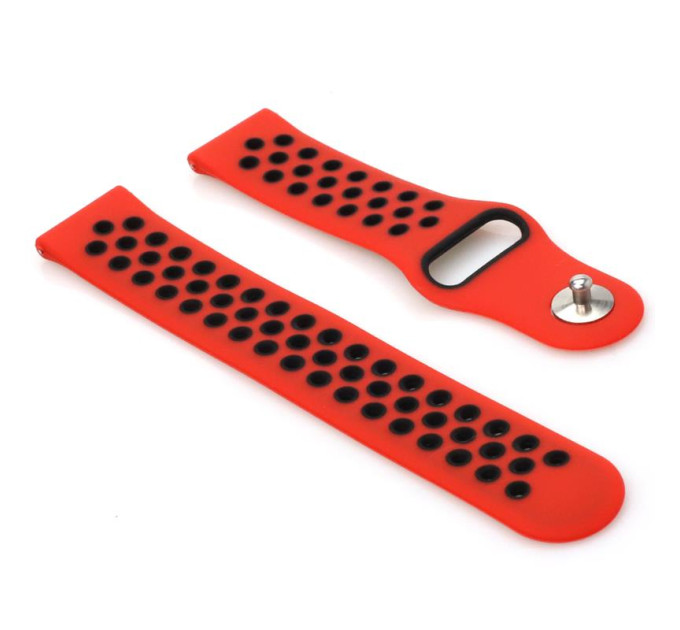 BeCover Ремінець BeCover Nike Style для Samsung Galaxy (20mm)/Watch 5/ Watch 4 40/44mm/Watch 4 Classic 42mm/Watch Active/Active 2 40/44mm/Watch 3 41mm/Gear S2/Classic/Gear Sport Red-Black (705700)