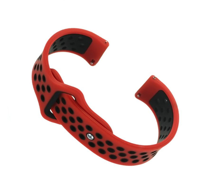 BeCover Ремінець BeCover Nike Style для Xiaomi Amazfit Bip/Bip Lite/Bip S Lite/GTR 42mm/GTS/TicWatch S2/TicWatch E Red-Black (705709)