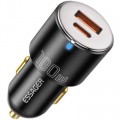 Essager Зарядний пристрій Essager 1xUSB-C 100W + 1xUSB black (ECCAC-QTZ01)
