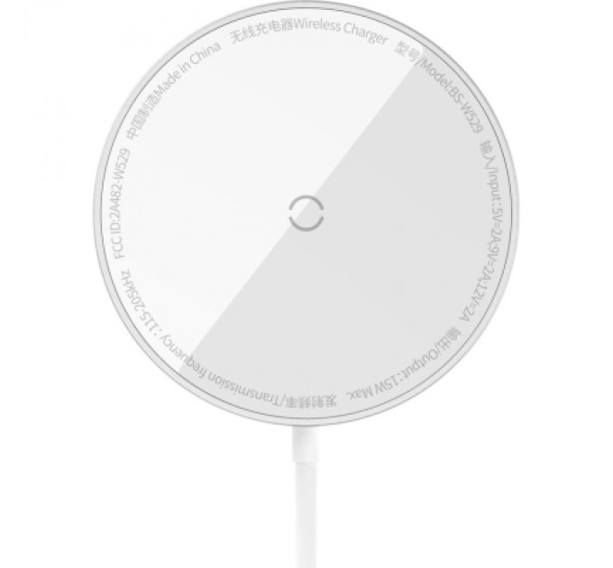 Baseus Зарядний пристрій Baseus Simple Mini3 Magnetic Wireless Charger 15W Silver (CCJJ040012)