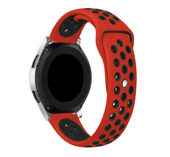BeCover Ремінець BeCover Vents Style для Xiaomi iMi KW66/Mi Watch Color/Watch S1 Active/Haylou LS01/LS05 Red-Black (705808)