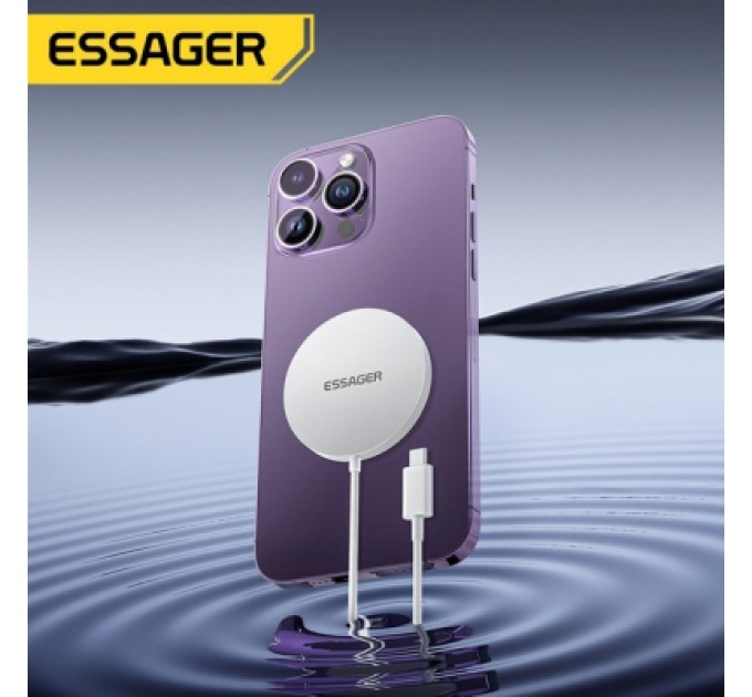 Essager Зарядний пристрій Essager 2-in-1 wireless charger 15W white (EWXCX-CF02-Z)