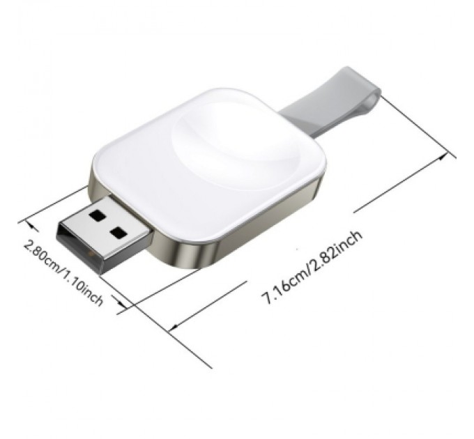 Essager Зарядний пристрій Essager Wireless charger for smart watch USB white (EWXA-YB02-Z)