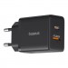 Baseus Зарядний пристрій Baseus 1xUSB-C 30W + 1xUSB black (P10111404113-00)