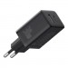 Baseus Зарядний пристрій Baseus 1xUSB-C 30W + 1xUSB black (P10111404113-00)