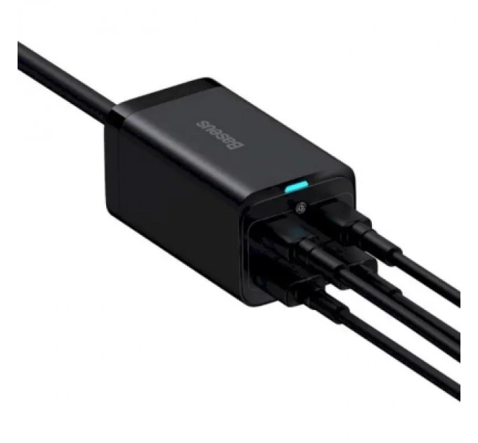 Baseus Зарядний пристрій Baseus 2xUSB-C 100W + 2xUSB GaN black (CCGP000101)