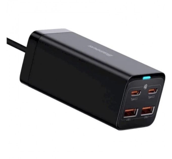 Baseus Зарядний пристрій Baseus 2xUSB-C 100W + 2xUSB GaN black (CCGP000101)