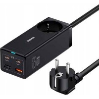 Зарядний пристрій Baseus AC + 2xUSB-C 65W + 2xUSB black (PSZM000901)