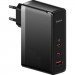 Baseus Зарядний пристрій Baseus 2xUSB-C 140W + 1xUSB GaN + cable USB-C to USB-C black (CCGP100201)