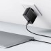 Baseus Зарядний пристрій Baseus 2xUSB-C 140W + 1xUSB GaN + cable USB-C to USB-C black (CCGP100201)