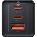 Baseus Зарядний пристрій Baseus 2xUSB-C 65W + 1xUSB GaN + cable USB-C to USB-C 100W 1.0m black (CCGP120201)