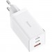 Baseus Зарядний пристрій Baseus 2xUSB-C 65W + 1xUSB GaN + cable USB-C to USB-C 100W 1.0m white (CCGP120202)