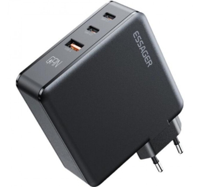Essager Зарядний пристрій Essager 2xUSB-C + 1xUSB 140W GaN (ECT2CA-ZCB01-Z)