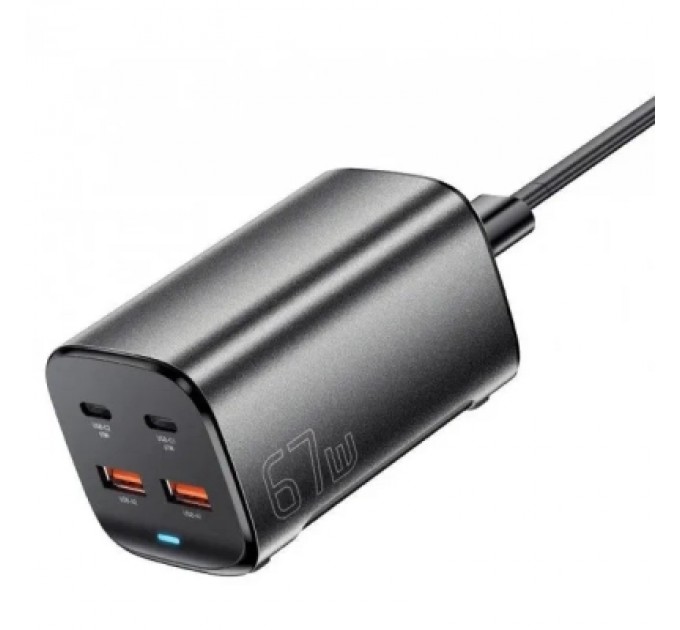 Essager Зарядний пристрій Essager 2xUSB-C + 2xUSB 67W GaN (ECT2AC-JYB0G-Z)