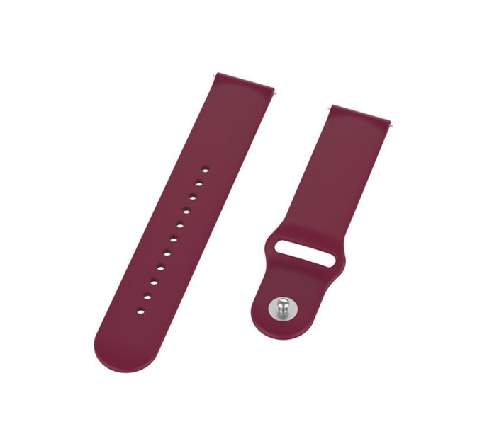 BeCover Силіконовий ремінець BeCover для Samsung Galaxy (20mm)/Watch 5/ Watch 4 40/44mm/Watch 4 Classic 42mm/Watch Active/Active 2 40/44mm/Watch 3 41mm/Gear S2/Classic/Gear Sport Dark Red (706169)