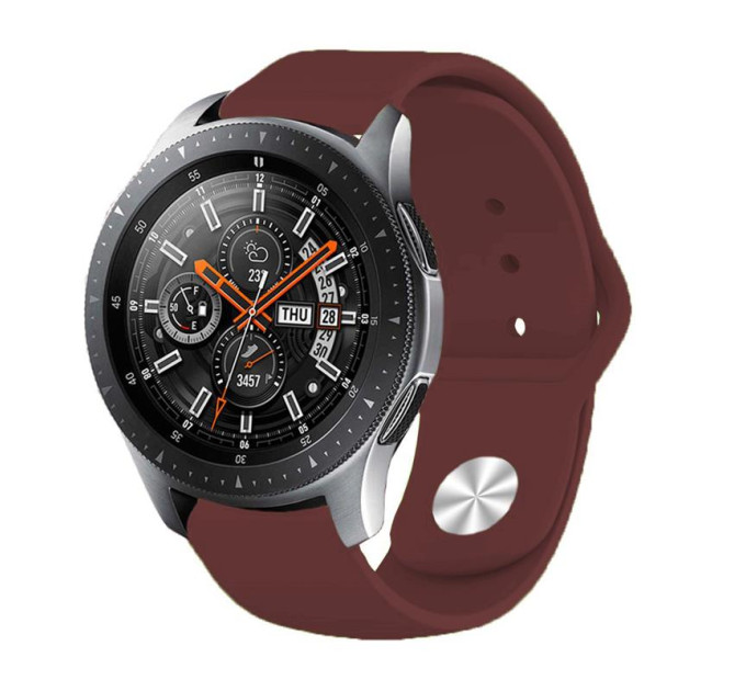 BeCover Силіконовий ремінець BeCover для Samsung Galaxy (20mm)/Watch 5/ Watch 4 40/44mm/Watch 4 Classic 42mm/Watch Active/Active 2 40/44mm/Watch 3 41mm/Gear S2/Classic/Gear Sport Dark Red (706169)