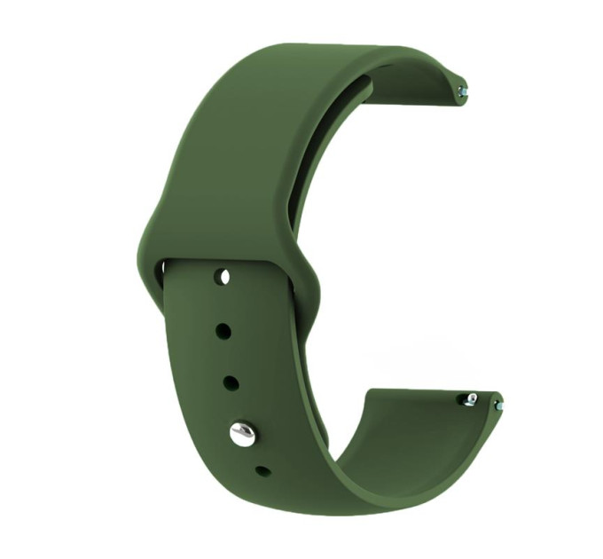 BeCover Силіконовий ремінець BeCover для Samsung Galaxy (20mm)/Watch 5/ Watch 4 40/44mm/Watch 4 Classic 42mm/Watch Active/Active 2 40/44mm/Watch 3 41mm/Gear S2/Classic/Gear Sport Green (706187)