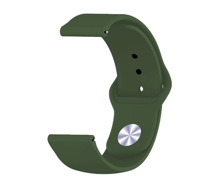 BeCover Силіконовий ремінець BeCover для Samsung Galaxy (20mm)/Watch 5/ Watch 4 40/44mm/Watch 4 Classic 42mm/Watch Active/Active 2 40/44mm/Watch 3 41mm/Gear S2/Classic/Gear Sport Green (706187)