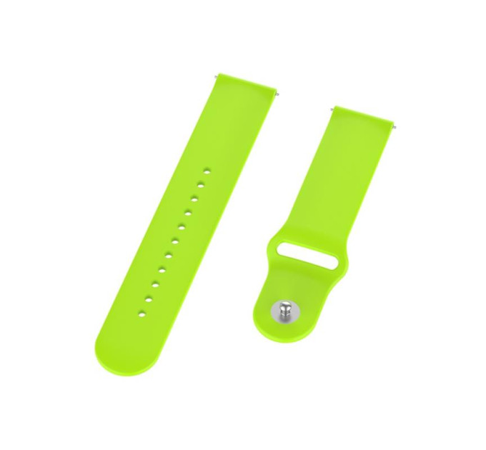 BeCover Силіконовий ремінець BeCover для Samsung Galaxy (20mm)/Watch 5/ Watch 4 40/44mm/Watch 4 Classic 42mm/Watch Active/Active 2 40/44mm/Watch 3 41mm/Gear S2/Classic/Gear Sport Lime (706183)