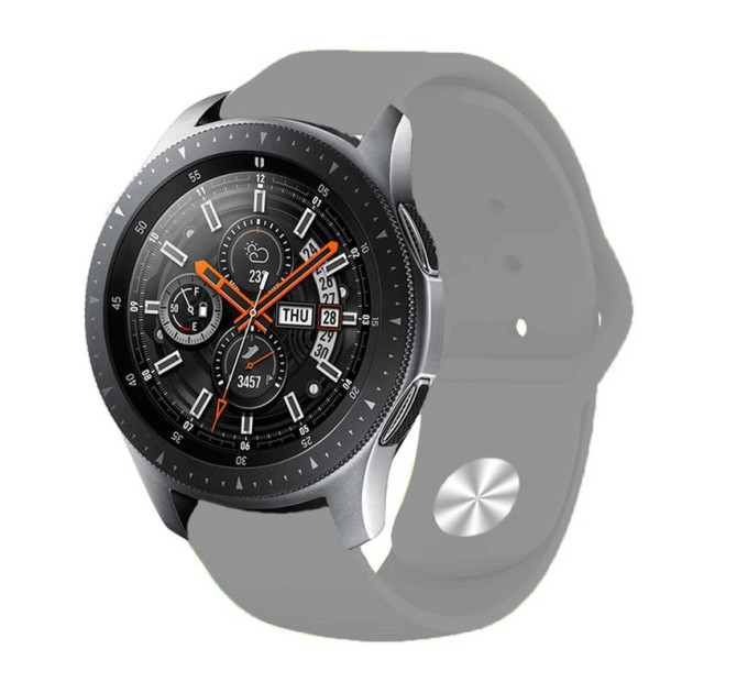 BeCover Силіконовий ремінець BeCover для Samsung Galaxy Watch 46mm/Watch 3 45mm/Gear S3 Classic/Gear S3 Frontier Gray (706320)