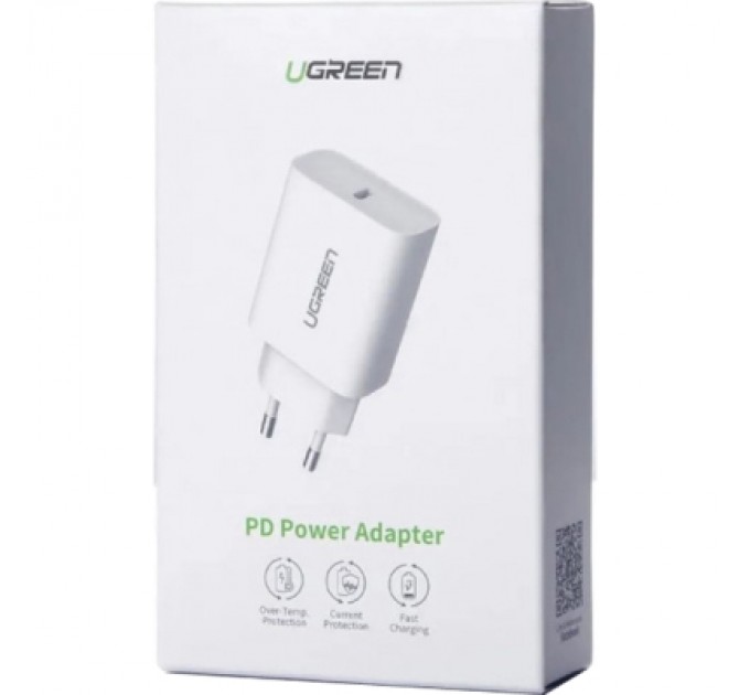 Ugreen Зарядний пристрій Ugreen CD137 Type-C PD 20W Charger (White) (60450)