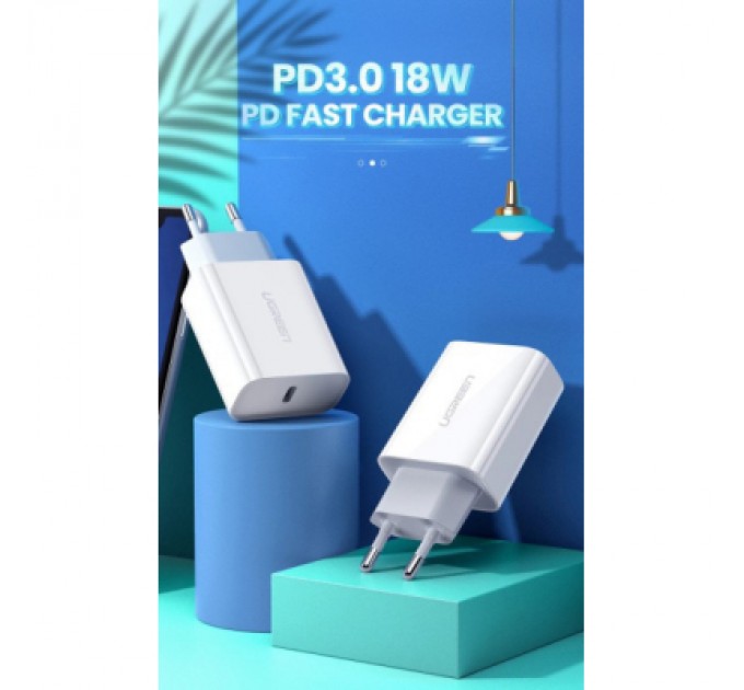 Ugreen Зарядний пристрій Ugreen CD137 Type-C PD 20W Charger (White) (60450)