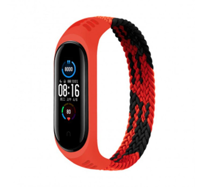 BeCover Ремінець BeCover Elastic Nylon Style для Xiaomi Mi Smart Band 5/Mi Smart Band 6 Size S Black/Red (706135)