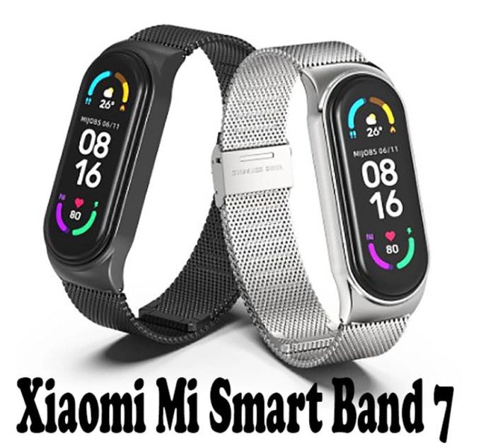 BeCover Ремінець BeCover Metal для Xiaomi Mi Smart Band 7 Black (707493)