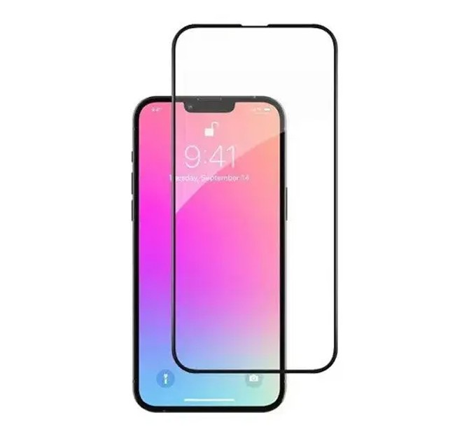 Noname Захисне скло для Apple iPhone 14/13/13 Pro Black, 0.3 мм, 5D/10D (Z22167) без упаковки