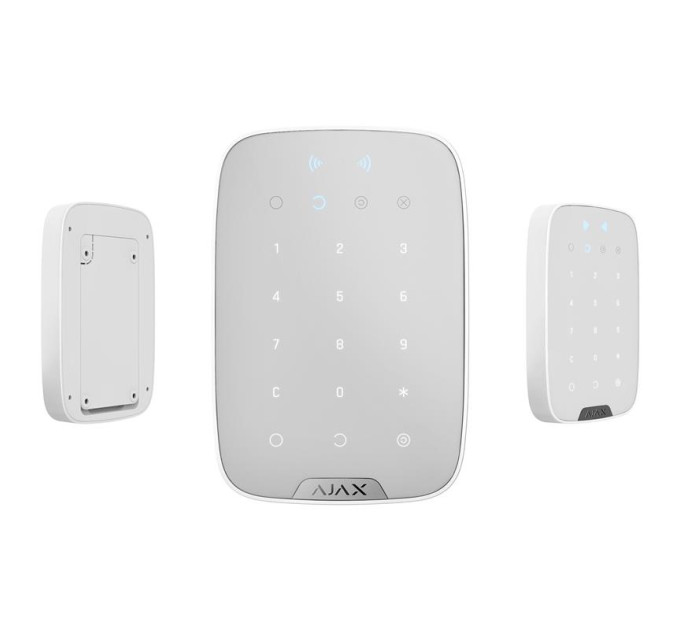 Ajax Бездротова сенсорна клавіатура Ajax KeyPad Plus white (26078.83.WH)