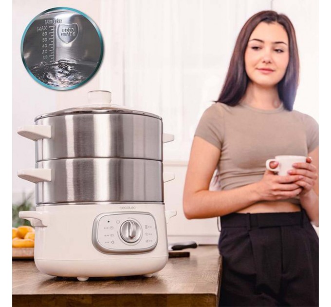 Cecotec Пароварка Cecotec Vapovita SteelPot White (A01_EU01_100630)