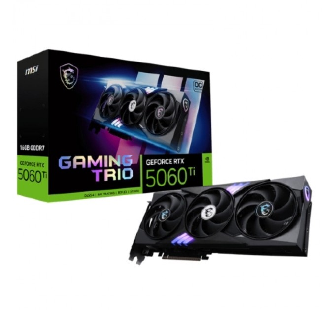 MSI Відеокарта MSI GeForce RTX5060Ti 16Gb GAMING TRIO OC (RTX 5060 Ti 16G GAMING TRIO OC)