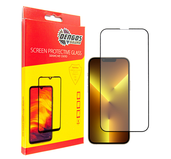 Dengos Захисне скло Dengos для Apple iPhone 13 Black Full Glue (TGFG-316)