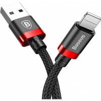 Дата кабель USB 2.0 AM to Lightning 2.0m 1.5A red-black Baseus (CALKLF-C19)
