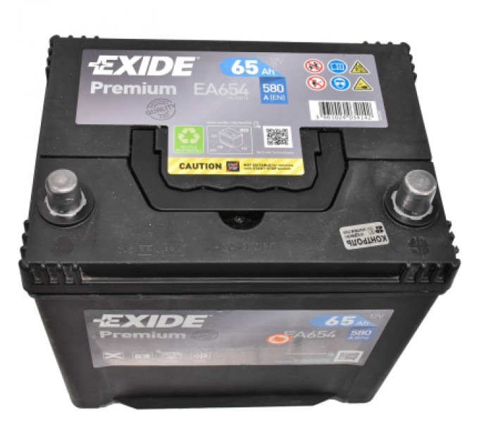 EXIDE Акумулятор автомобільний EXIDE PREMIUM 65A (EA654)