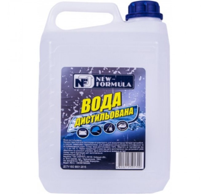 NEW FORMULA Вода дистильована NEW FORMULA 5л (4820215591799)