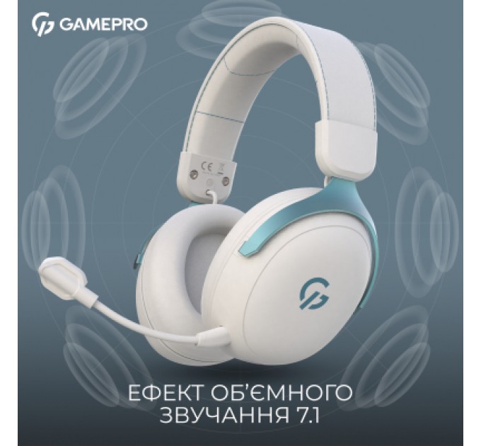 GamePro Навушники GamePro Asgard Freya Pro Wireless White/Blue (HSW201WB)