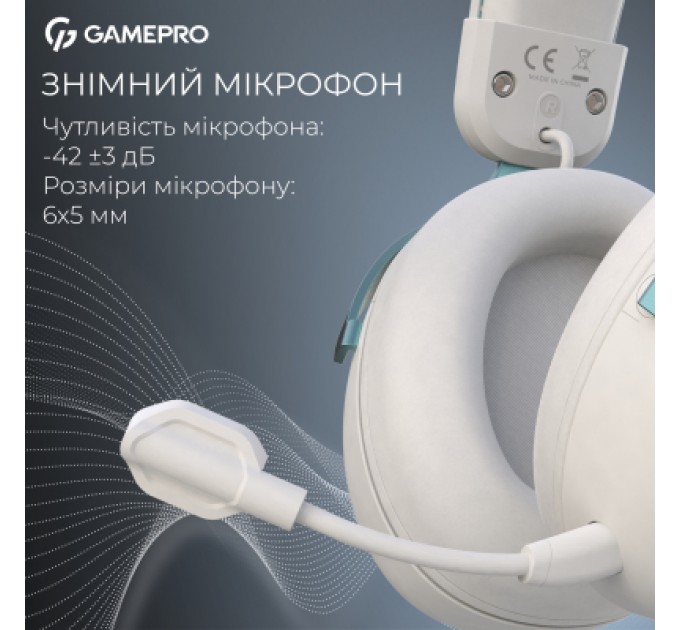 GamePro Навушники GamePro Asgard Freya Pro Wireless White/Blue (HSW201WB)