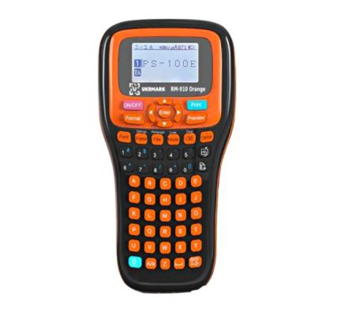 UKRMARK Принтер етикеток UKRMARK RM-910 Orange, сумісний з картриджами Brother TZe (900416)